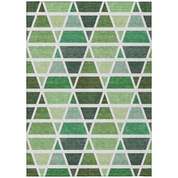 Chantille Machine Washable Indoor/Outdoor Abstract ACN2732 Green 10 ft. x 14 ft. Area Rug