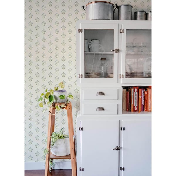 Kova Floral Crest Blue Prepasted Non Woven Wallpaper
