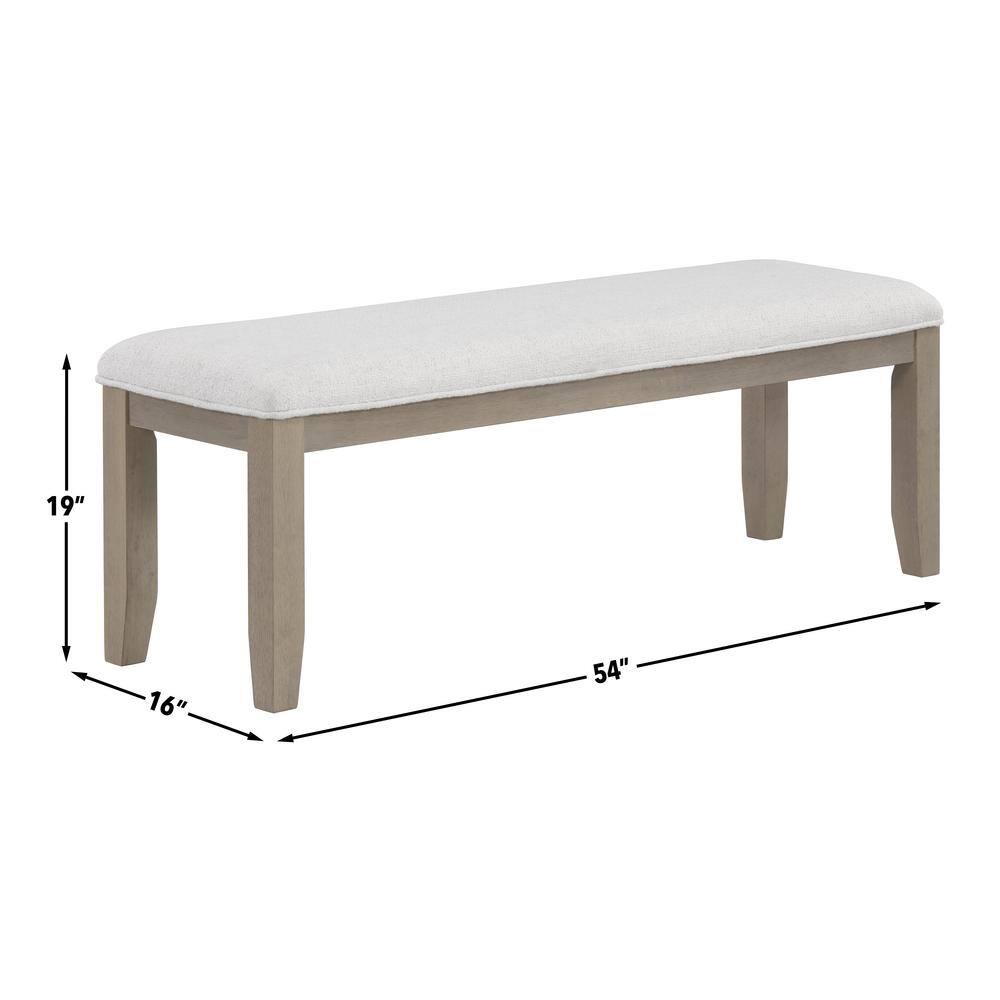Lily Light Brown 6-Piece Extendable Dining Set with Bench