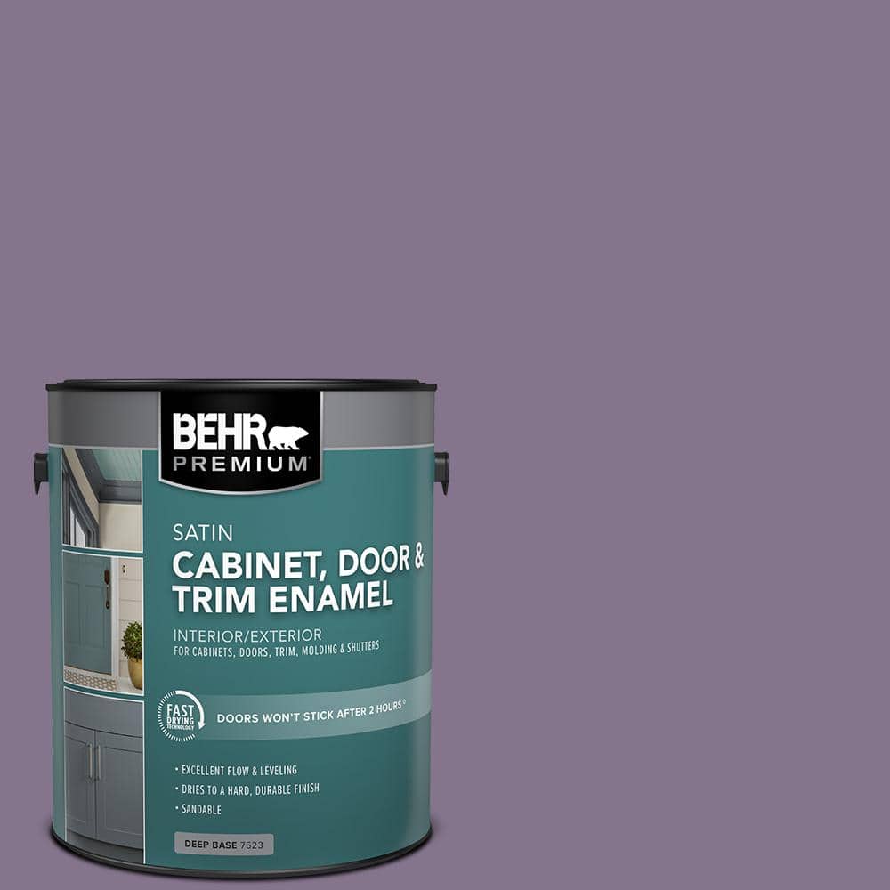 1 gal. #S100-5 Purple Potion Satin Enamel Interior/Exterior Cabinet, Door & Trim Paint price history on PriceWatchPro