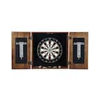 Hathaway 25 in. Drifter Solid Wood Dart Board and Cabinet Set in Rustic ...