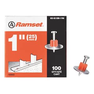 1 in. Drive Pins with Washers (100-Pack)