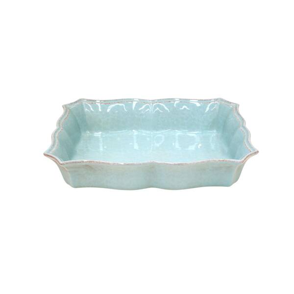 CASAFINA Impressions 13 in. 116 fl. oz. Blue Stoneware Baker