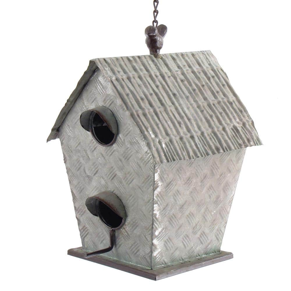 Zaer Ltd. International Hanging Galvanized Birdhouse The Bungalow