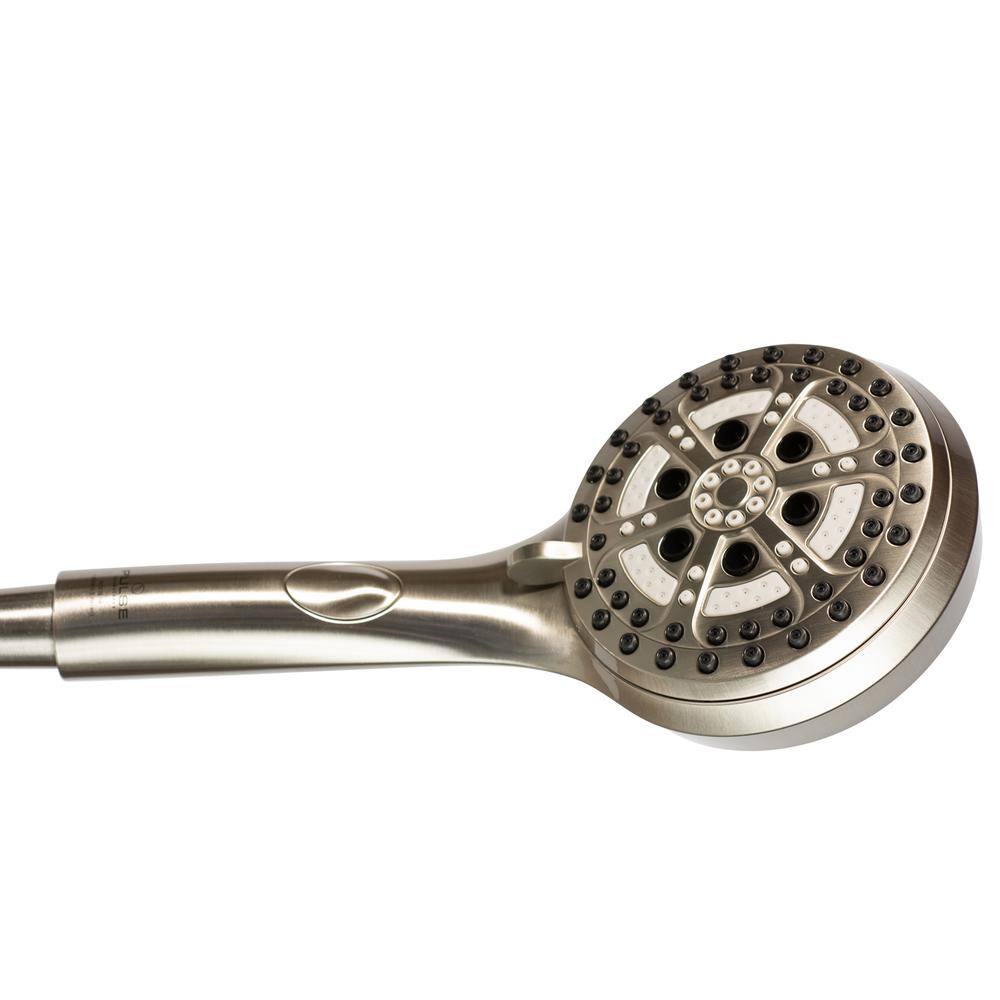 Brushed Nickel Multi-Function Handheld Rain Shower System