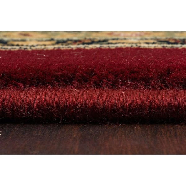 Nicholson Red/Ivory 5 ft. x 8 ft. Indoor Area Rug