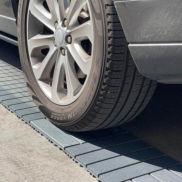YOFE 1 ft. x 1 ft. All-Weather Outdoor Plastic Interlocking Deck Tiles, Garage Floor Tiles in Gray Pattern 3 (44 Per Case)