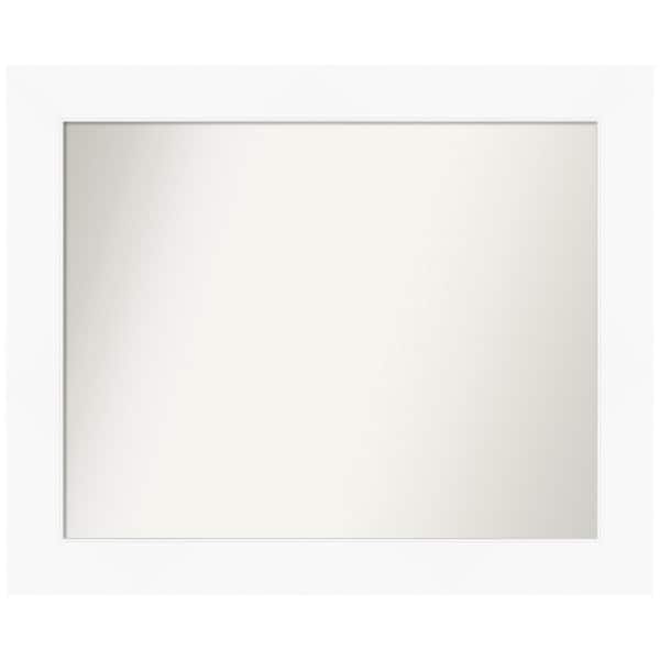 Amanti Art Cabinet White 33.5 in. W x 27.5 in. H Non-Beveled Bathroom Wall Mirror in White