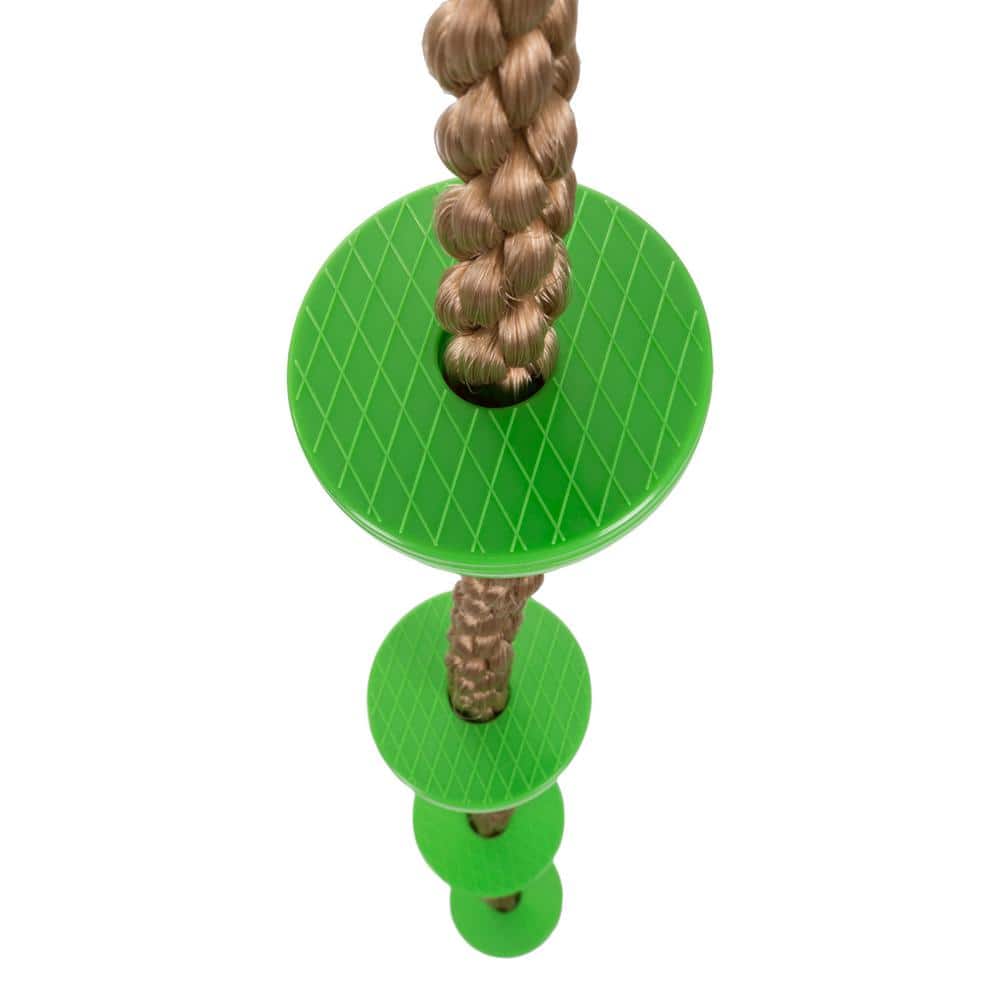 Outdoor Tree Climbing Rope with Green Knots for Kids