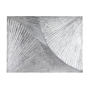 48 in. x 36 in. Wood Silver Carved Radial Geometric Wall Decor