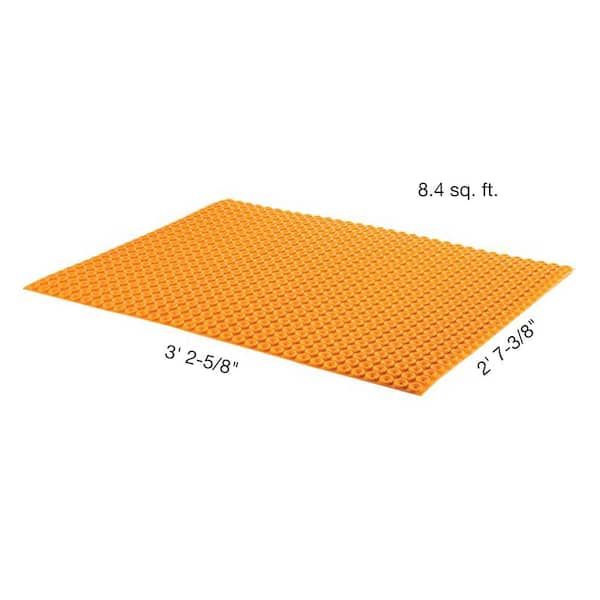 leerplan Kenmerkend Nieuwsgierigheid Schluter Ditra-Heat 3 ft. 2-5/8 in. x 2 ft. 7-3/8 in. Uncoupling Membrane  Sheet DH5MA - The Home Depot