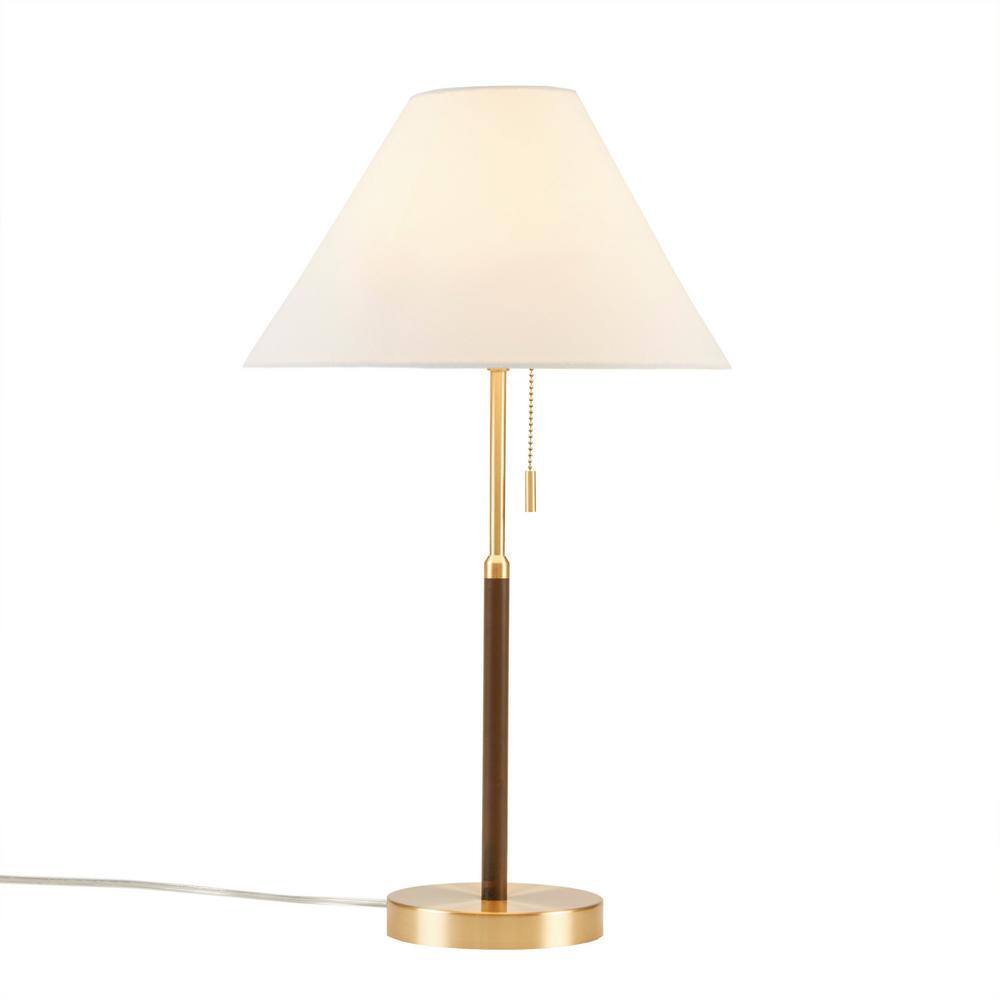 Bromley 23.5" White and Gold Mid-Century Table Lamp