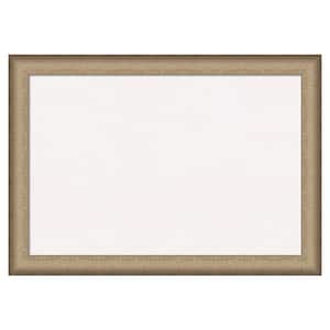 Elegant Brushed Bronze White Corkboard 41 in. x 29 in. Bulletin Board Memo Board