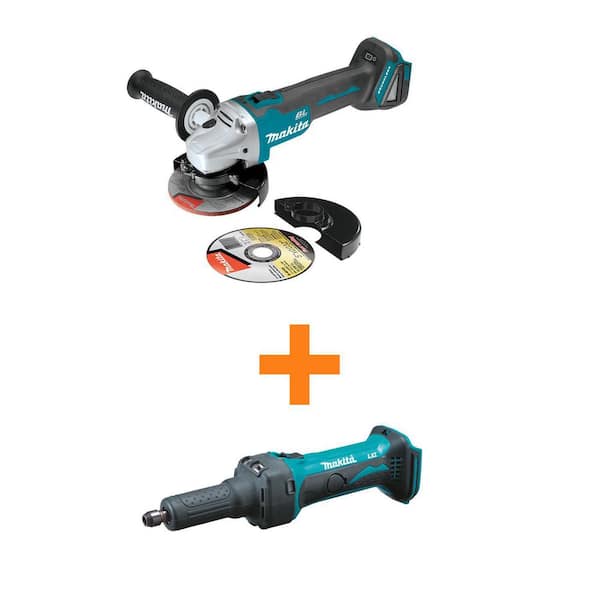 Makita 18V LXT Brushless 4-1/2 in./5 in. Cut-Off/Angle Grinder (Tool-Only) with bonus 18V LXT 1/4 in. Die Grinder (Tool-Only)
