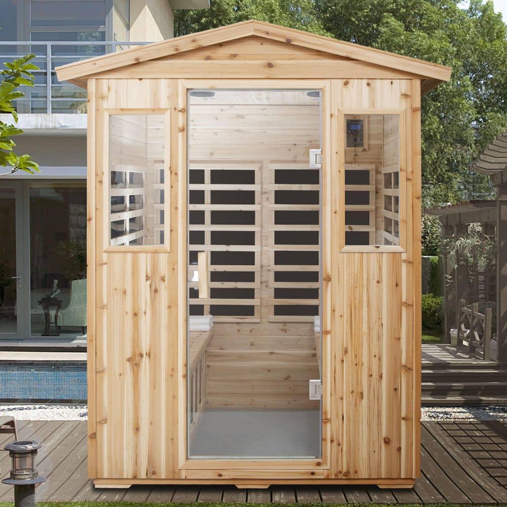 Spygo Moray 4-Person Outdoor Fir Infrared Sauna with 8 Far