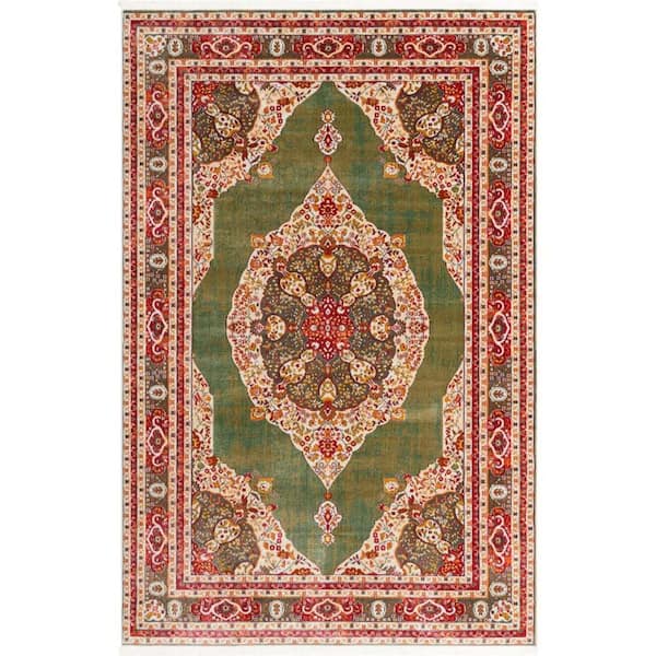 Unique Loom Baracoa Regla Green 5' 5 x 8' 0 Area Rug