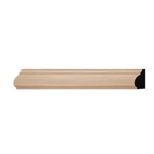 Ekena Millwork WM1201 0.69 in. D x 1.25 in. W x 6 in. L Wood (Red Oak) Baseboard Moulding Sample