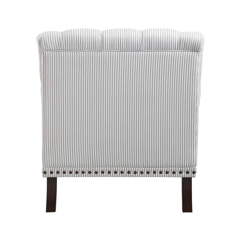 Gray Velvet Wood Accent Chair with Turned Legs