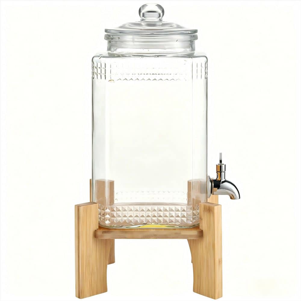SVOPES Drink Server, Suitable for Dining Establishments, 1.5 Gal. Party Beverage Holders, Glass Liquid Server