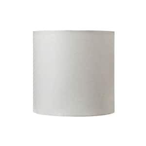 8 in. x 8 in. Off White Drum/Cylinder Lamp Shade