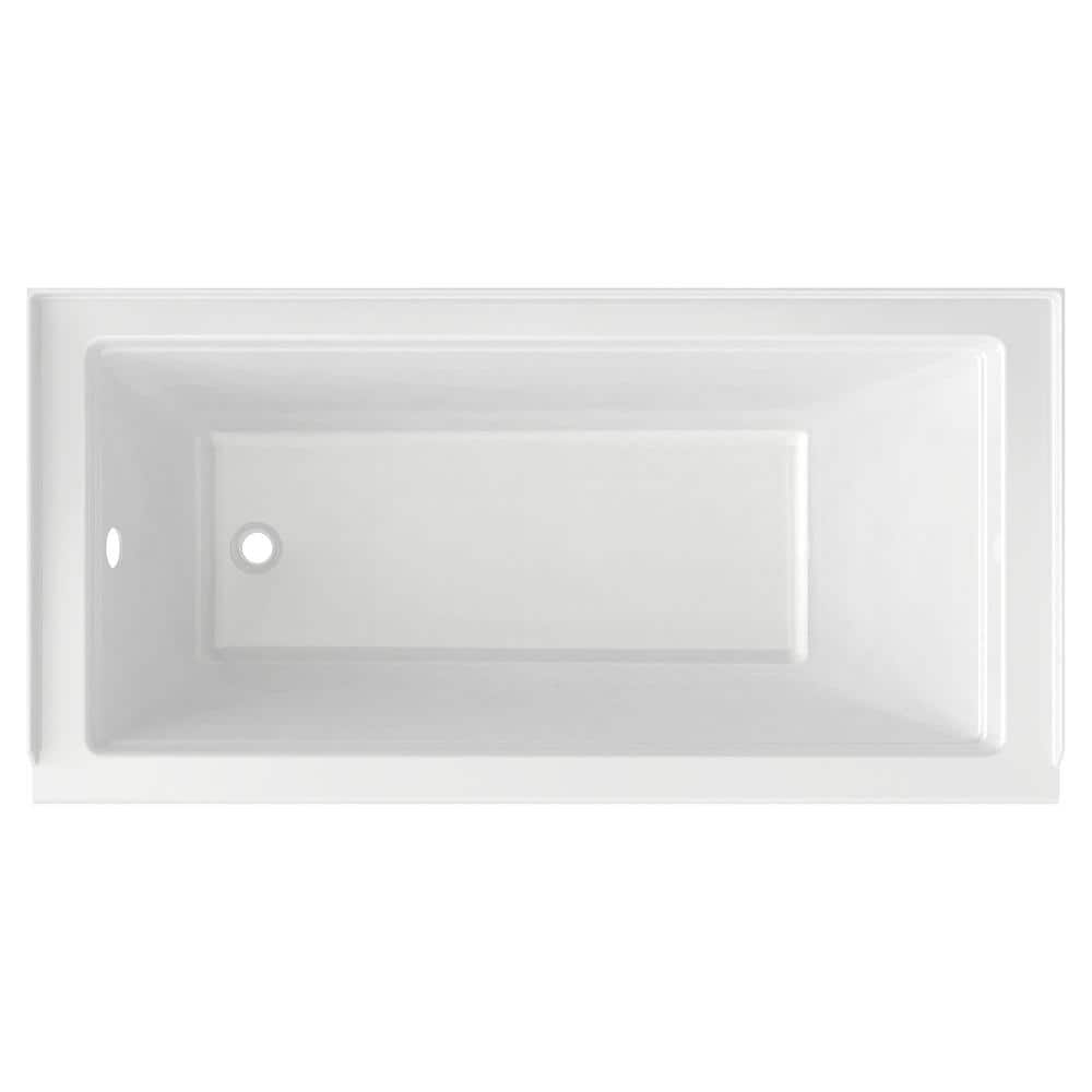White 60'' Acrylic Alcove Bathtub with Apron