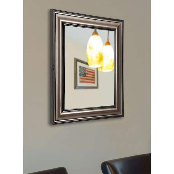 Unbranded Large Rectangle Silver And Black Classic Mirror (60 in. H x 40 in. W)