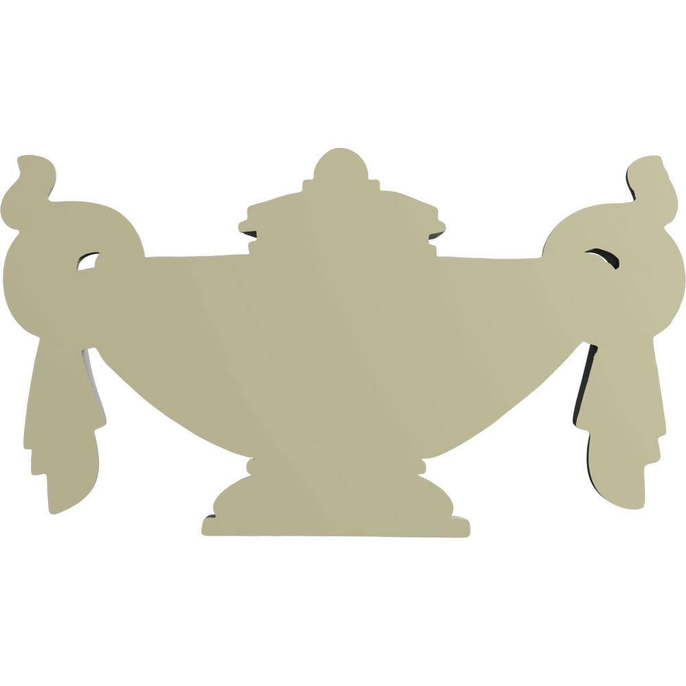 Gray Polyurethane Salem Urn Center Onlay Moulding