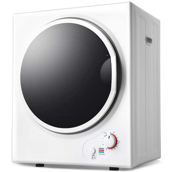 Boyel Living 1.48 cu. ft. Vented Front Load Stackable Electric Dryer in White with Door Window, Front Control and Timed Dry