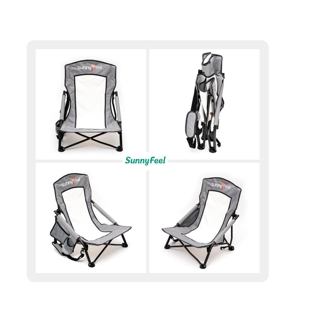 Gray Steel Portable Folding Camping Chair for Outdoor, Beach, Lawn, Camp and Picnic price history on PriceWatchPro
