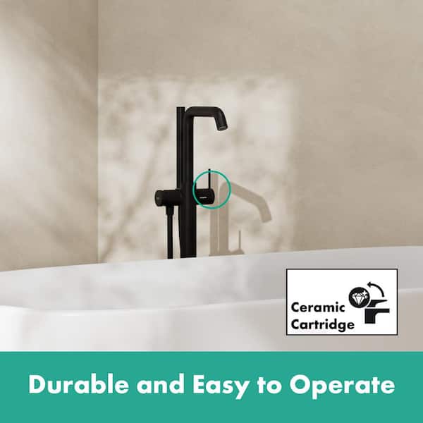Hansgrohe Tecturis S 1-Handle Freestanding Tub Faucet in Matte