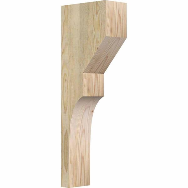 Ekena Millwork 4 in. x 8 in. x 24 in. Douglas Fir Monterey Rough Sawn Corbel