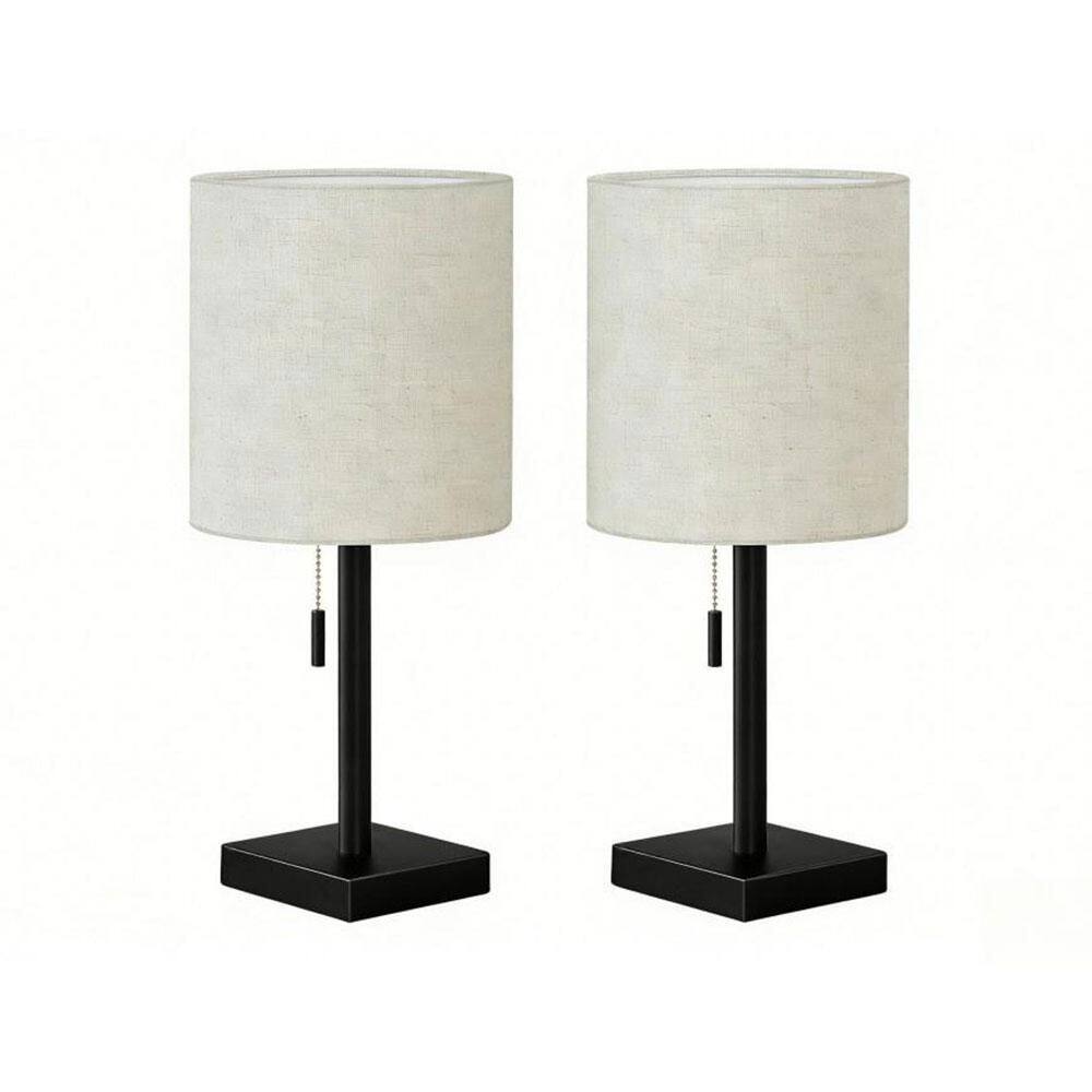 16 in. Black Metal Modern Task Table Lamp with Adjustable Shade and Built-in USB Port for Living Room, Bedroom, Office price history on PriceWatchPro
