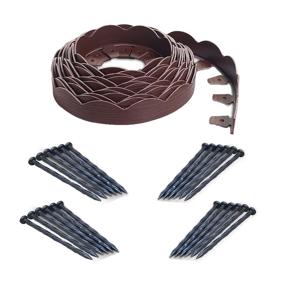 40 ft. L x 2.5 in. H Embossed Red Scallop Plastic No-Dig Edging Kit price history on PriceWatchPro