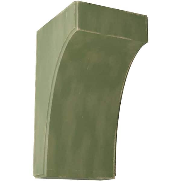 Ekena Millwork 5-1/4 in. x 10 in. x 6 in. Restoration Green Clarksville Wood Vintage Decor Bracket