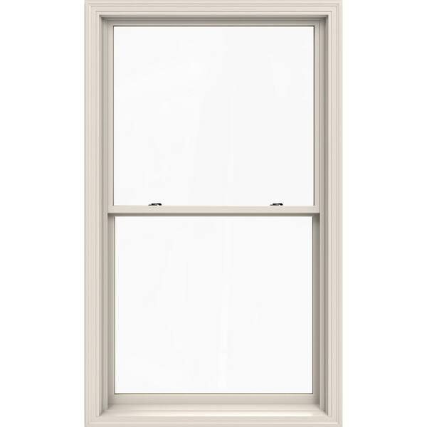 JELD-WEN 37.375 in. x 64.5 in. W-2500 Series Primed Wood Double Hung Window w/ Natural Interior and Low-E Glass