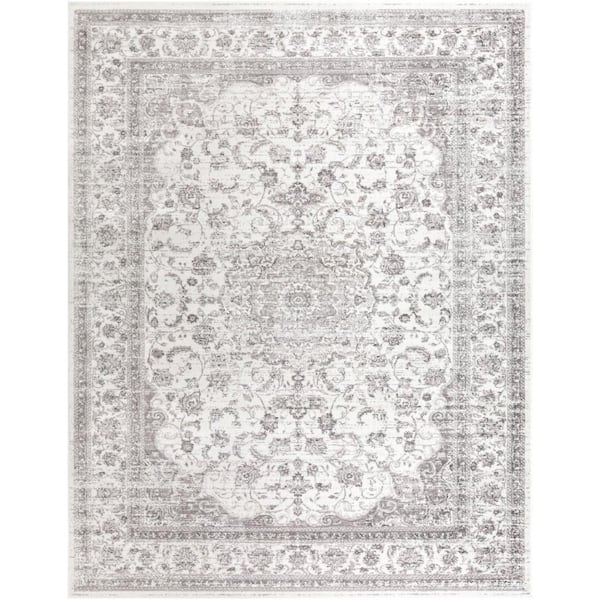 Livabliss Alarie Light Gray 7 ft. 10 in. x 10 ft. 2 in. Area Rug