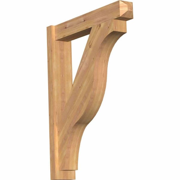 Ekena Millwork 6 in. x 36 in. x 28 in. Western Red Cedar Fuston Craftsman Smooth Outlooker