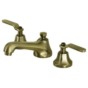 Whitaker 8 in. Widespread 2-Handle Bathroom Faucet in Antique Brass