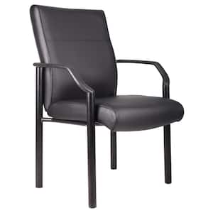 Mid Back Black in Leather Plus Guest Chair