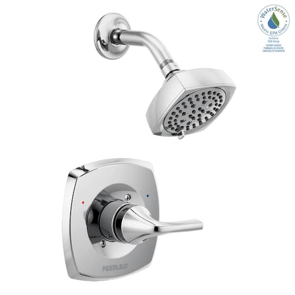 Peerless Parkwood 1-Handle Wall-Mount Shower Faucet Trim Kit in Chrome (Valve not Included)