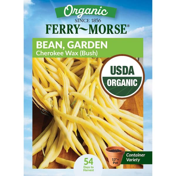 Ferry-Morse Organic Bean Cherokee Wax Heirloom Fruit Seeds
