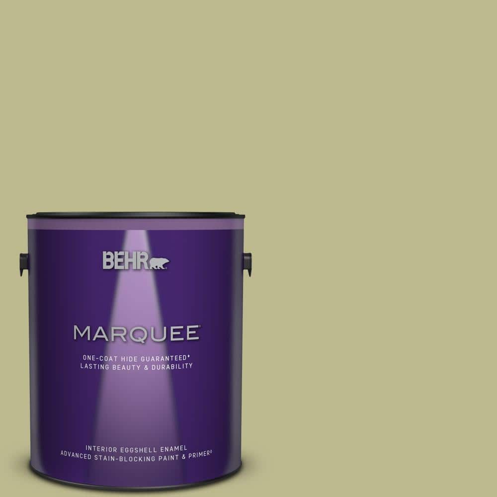 Behr Marquee 1 Gal S340 4 Back To Nature One Coat Hide Eggshell Enamel Interior Paint Primer The Home Depot