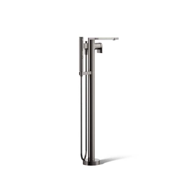 KOHLER Composed Single-Handle Floor-Mount Roman Tub Faucet with Handshower in Vibrant Titanium