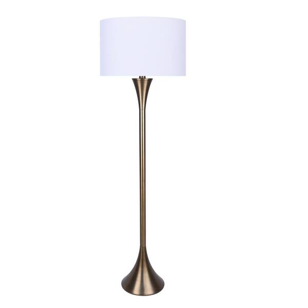 Matte Golden Bronze Floor Lamp, Slim Floor Lamp