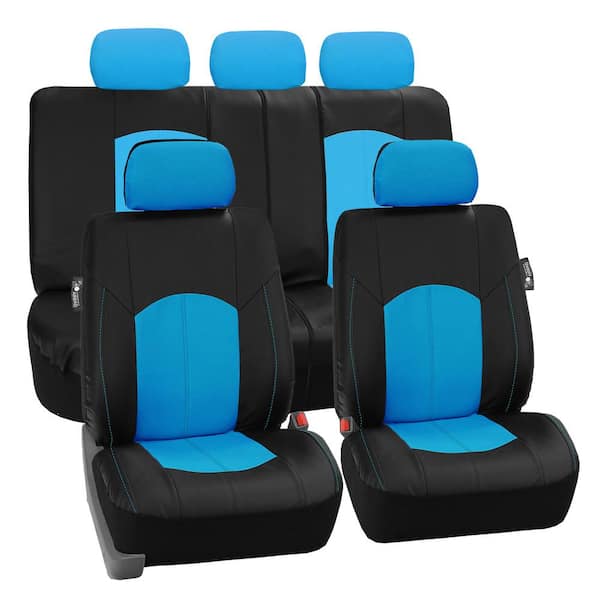 FH Group Highest Grade Faux Leather 47 in. x 23 in. x 1 in. Seat Covers - Full Set
