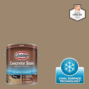 1 gal. PPG1085-5 Sauteed Mushroom Solid Interior/Exterior Concrete Stain with Cool Surface Technology