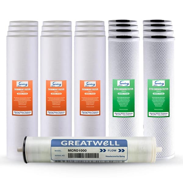 F21CRO1000 4.5 ft. x 20 ft.Tankless Commercial Reverse Osmosis Water Filter 2-Year Replacement Cartridge 21-Piece