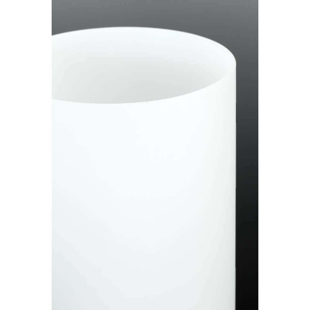 Graphite 4-Light Modern Bath Vanity with Etched Glass Shades