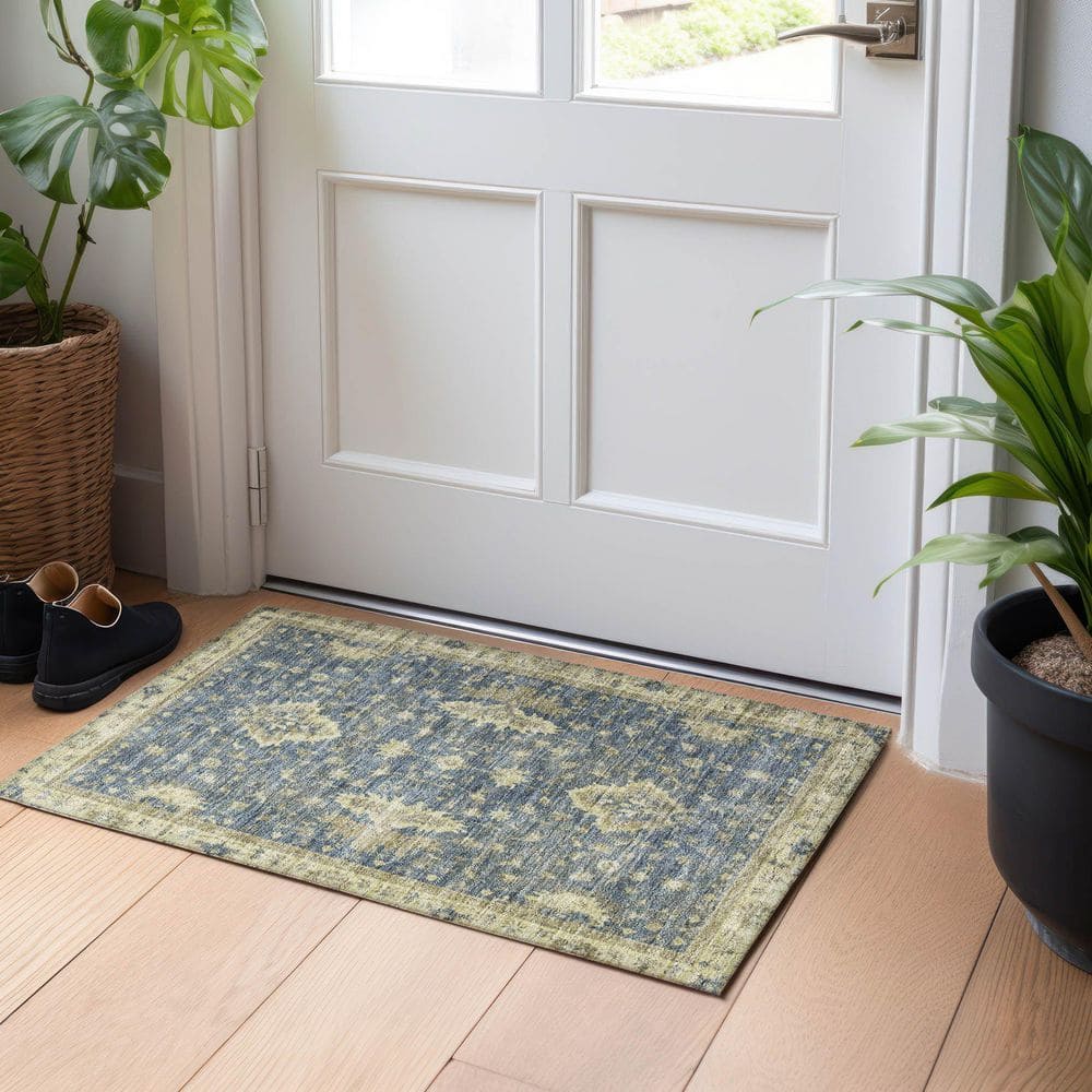 Chantille Machine Washable Indoor/Outdoor Abstract ACN1739 Blue 2 ft. x 3 ft. Accent Rug price history on PriceWatchPro