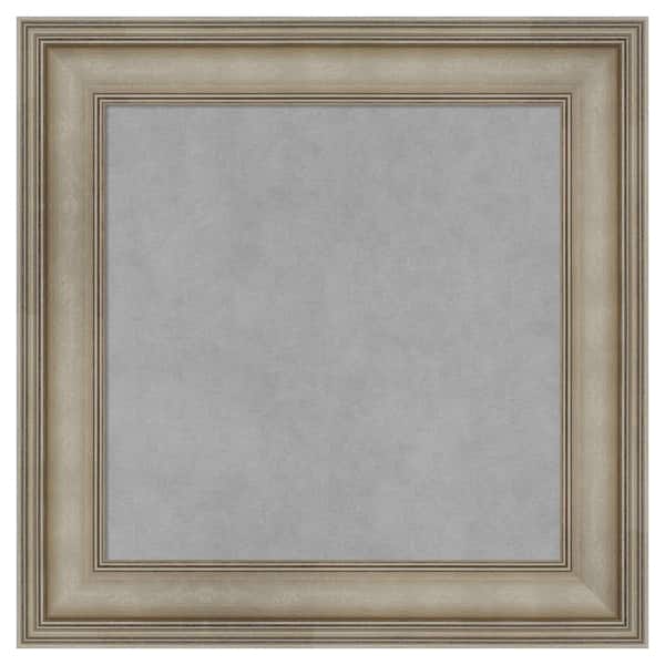 Amanti Art Mezzanine Antique Silver Narrow 21 in. x 21 in. Framed Magnetic Board